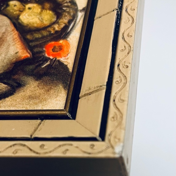 Vintage Set Of Three Hummel Prints In Bamboo Frames/ Rustic Style/Retro - Picture 9 of 10